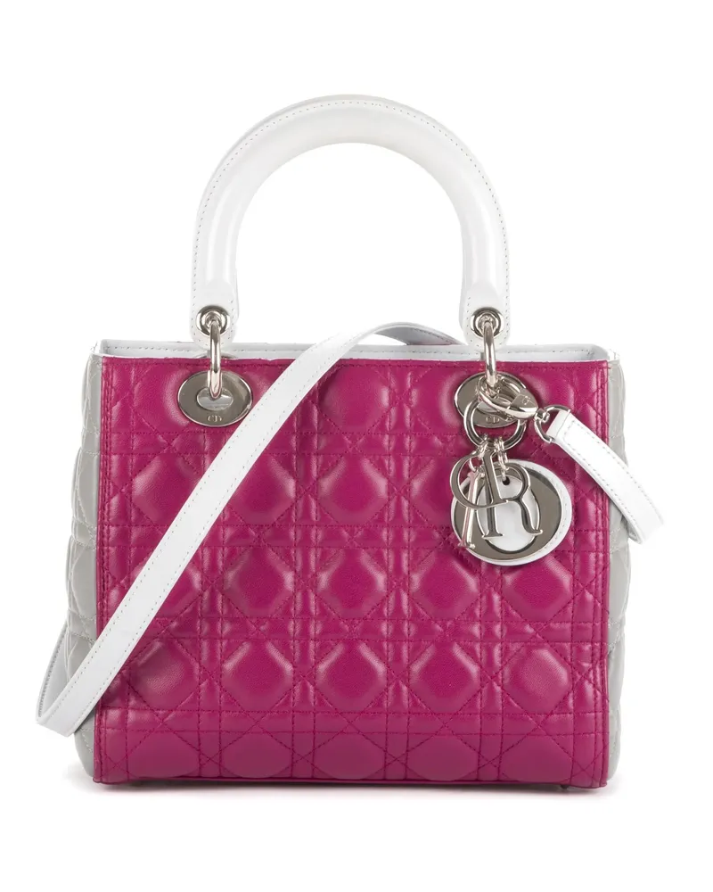 Dior Crossbody Bags Medium Lady Dior Zip PM pink Rosa