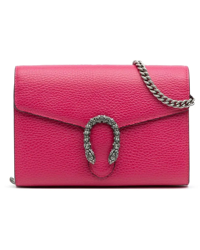 Gucci Hobo Bags Mini Leather Dionysus Wallet on Chain rosa Gold