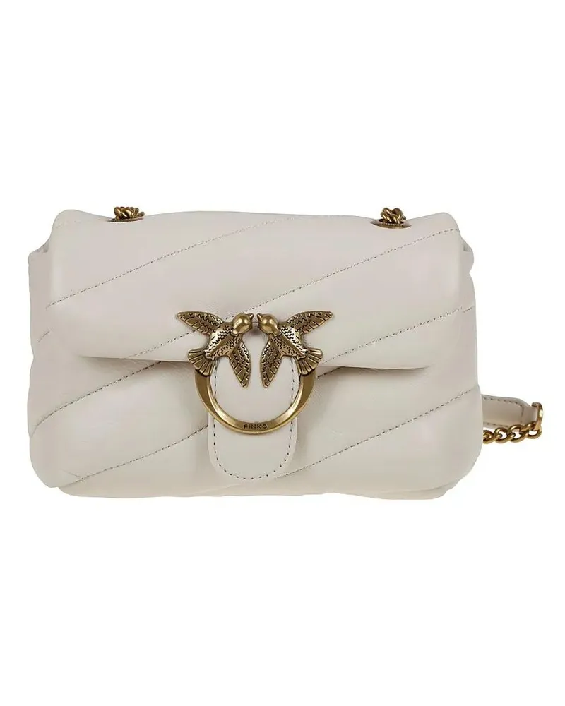 Pinko Hobo Bags Love Puff Baby Cl Sheep Nappa weiß Weiß