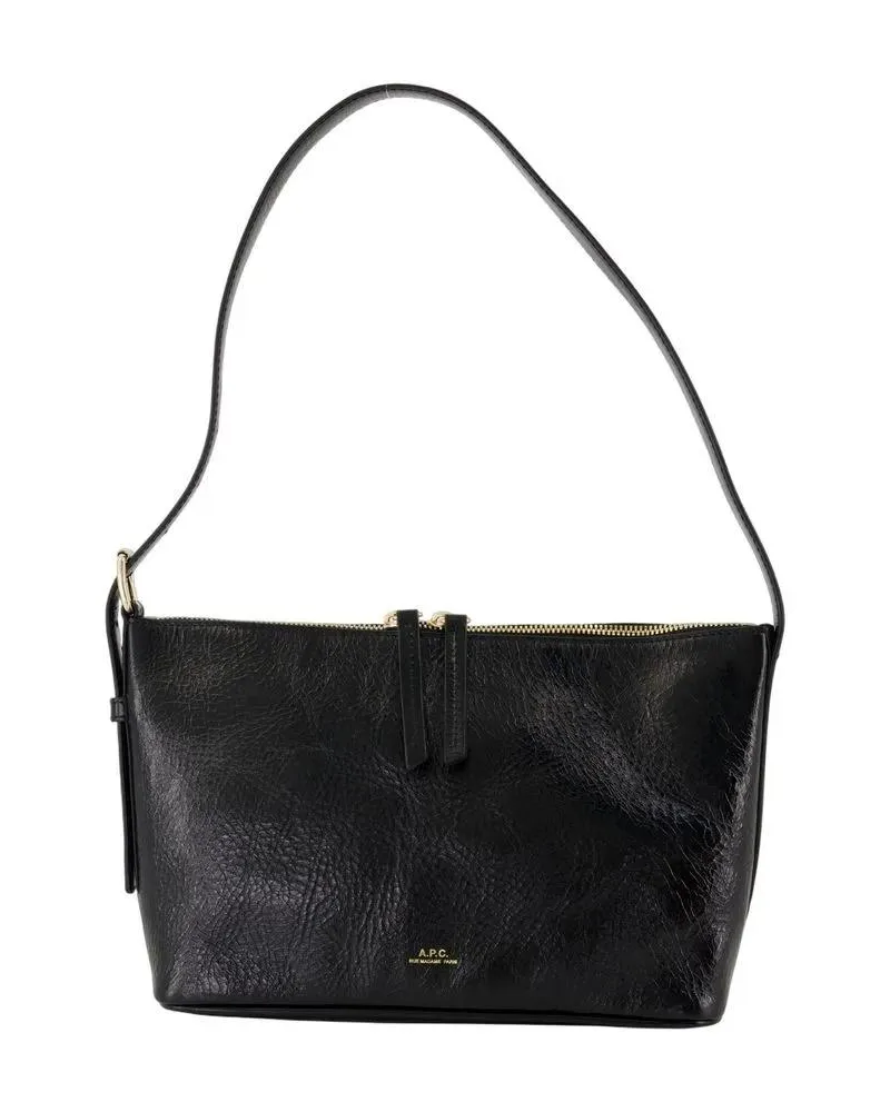 A.P.C. Hobo Bags Vera Shoulder Bag - Leather - Black schwarz Schwarz