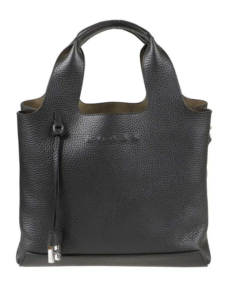 Hogan Shopper & Totes Structured Handbag In Textured Black Leather schwarz Schwarz
