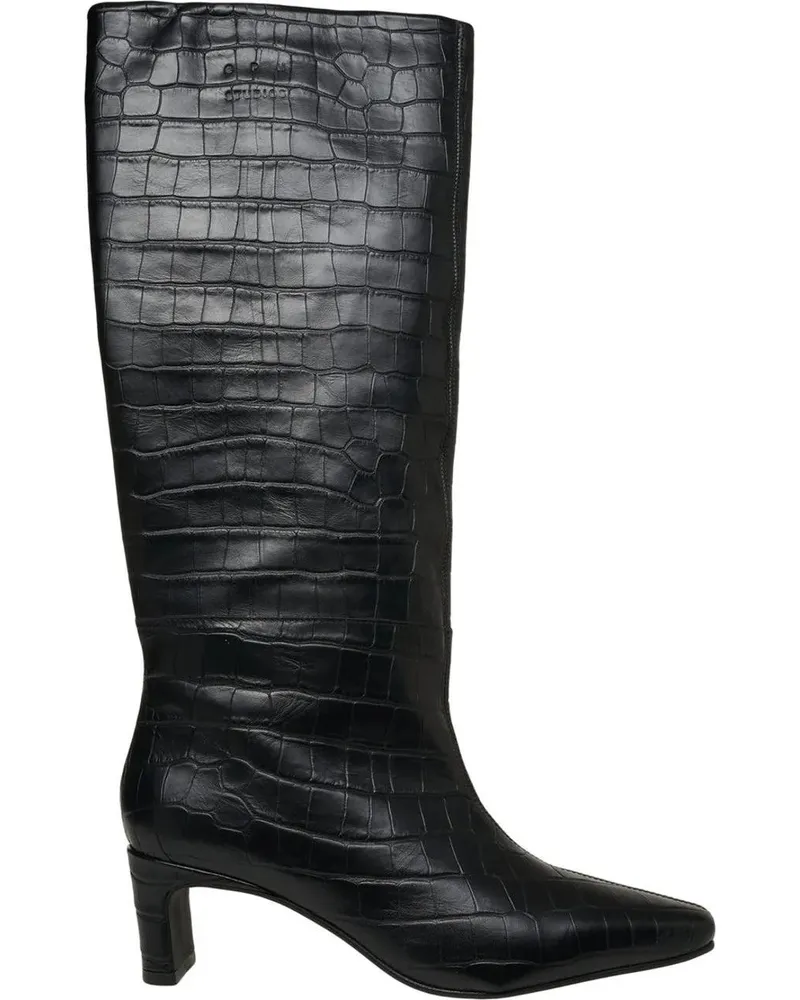 Copenhagen Stiefel Boots with croco effect schwarz Schwarz
