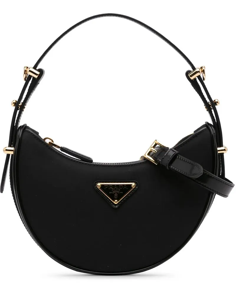 Prada Hobo Bags 2013-2024 Mini Re-Nylon Arque Bag schwarz Schwarz