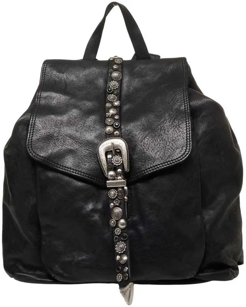 Campomaggi Rucksäcke Backpack with stud detail schwarz Schwarz