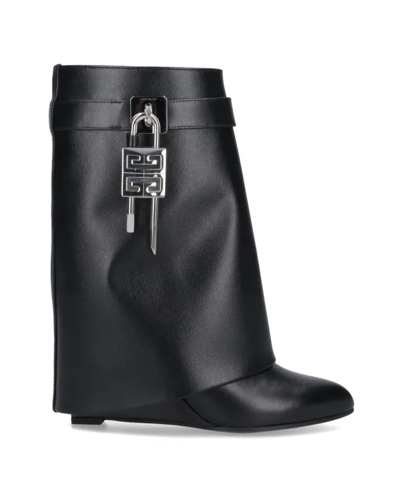 Givenchy Stiefel Draped Design Black Boots With Pointed Toe And Sig schwarz Schwarz