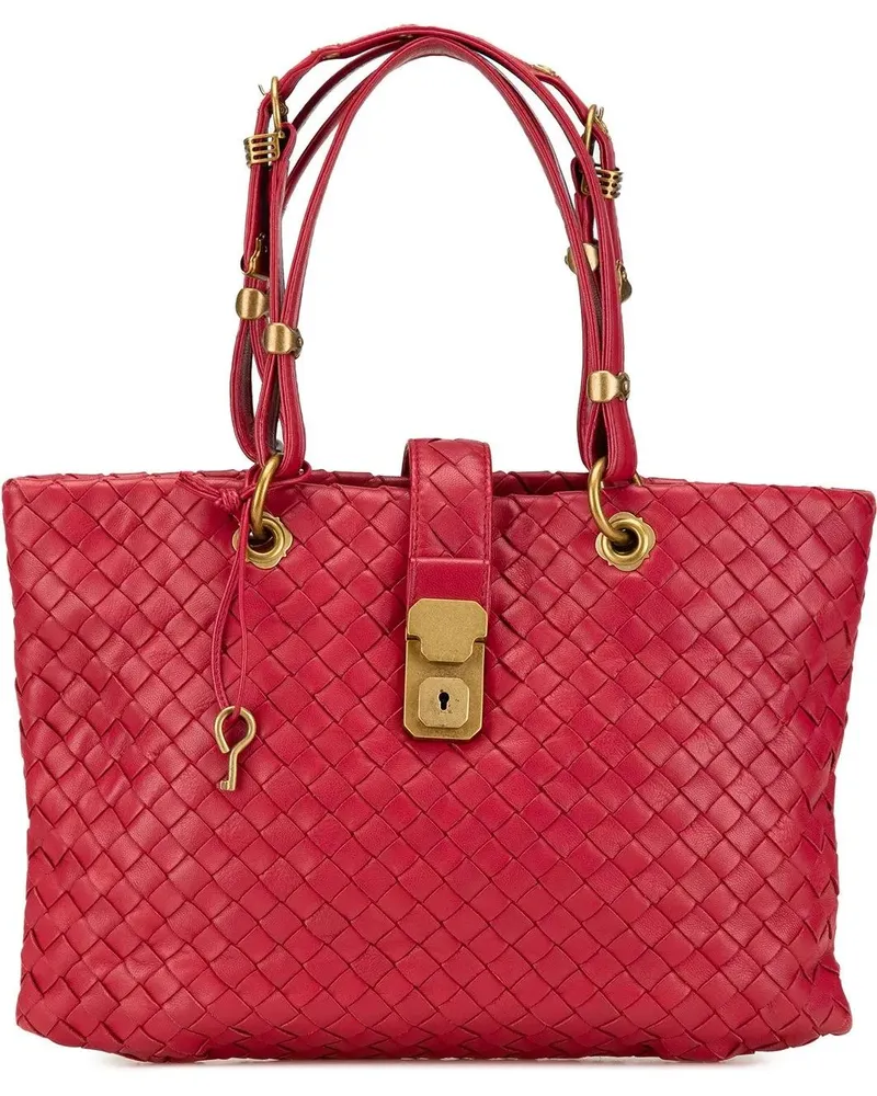 Bottega Veneta Crossbody Bags 2007 Small Nappa Intrecciato Capri rot Rot
