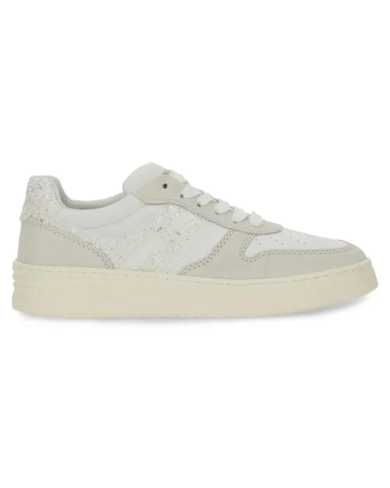 Hogan Low-Top Sneaker Textured Leather Sneakers grau Grau