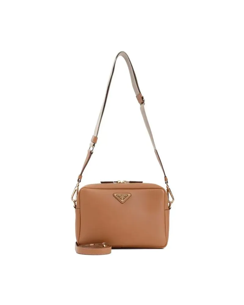 Prada Shopper Badoliera Shoulder Bag Braun