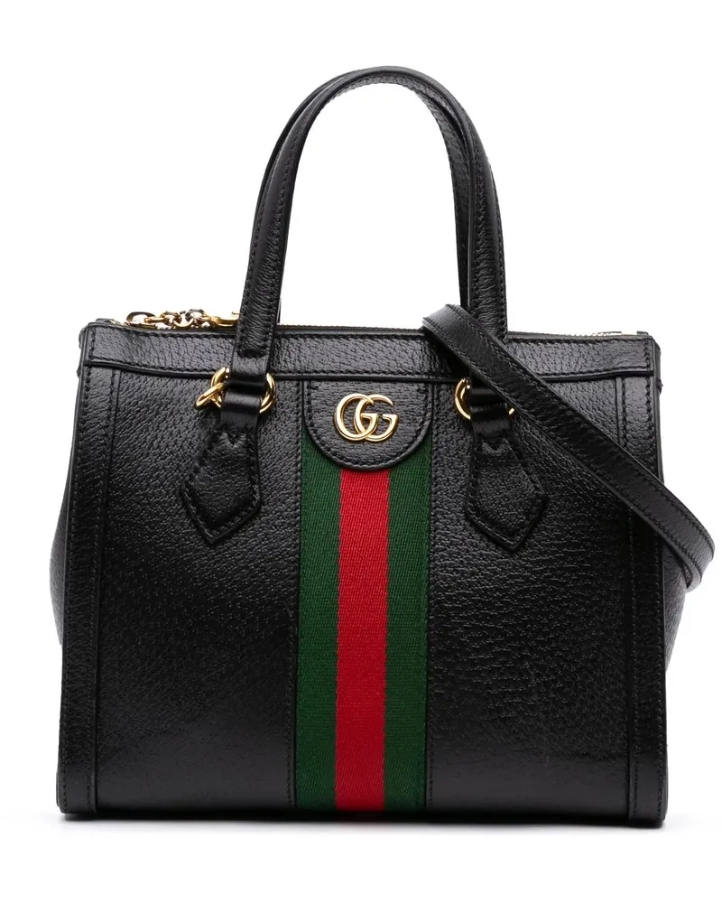 Gucci Hobo Bags Small Leather Web Ophidia Satchel schwarz Schwarz