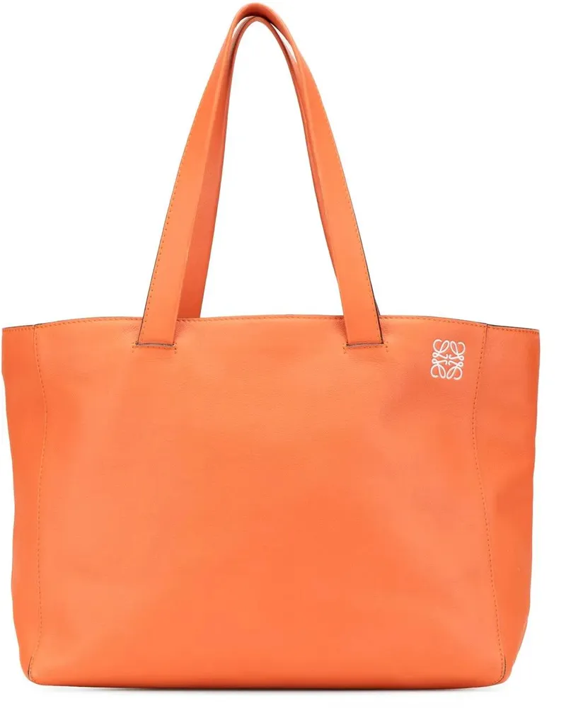 Loewe Shopper Anagram Leather East West Tote orange Orange