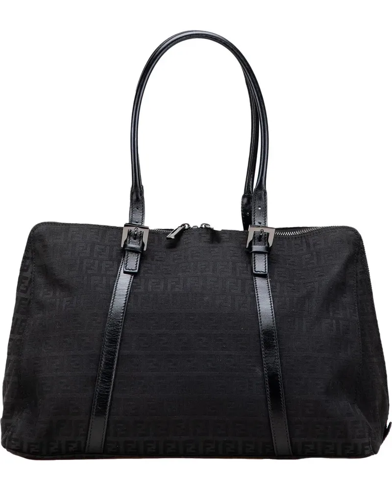 Fendi Shopper Zucchino Canvas Tote schwarz Schwarz