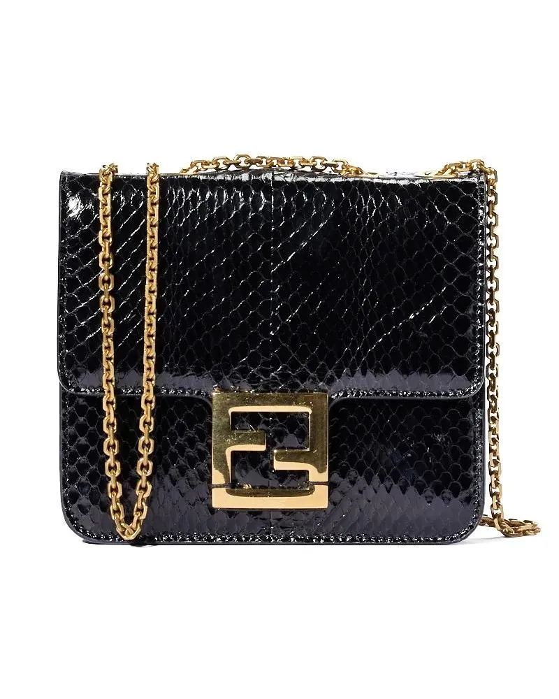 Fendi Hobo Bags Fab Small Lucia Python In Black schwarz Schwarz