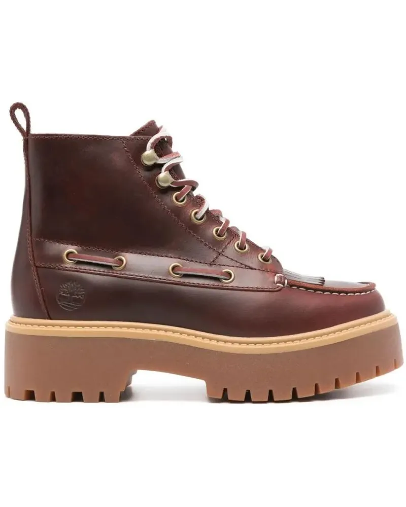 Timberland Stiefel Bordeaux Leather Ankle Boots With Moccasin Stitchi braun Braun