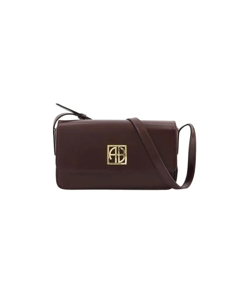 Anine Bing Hobo Bags Elly Crossbody - Leather - Burgundy rot Rot