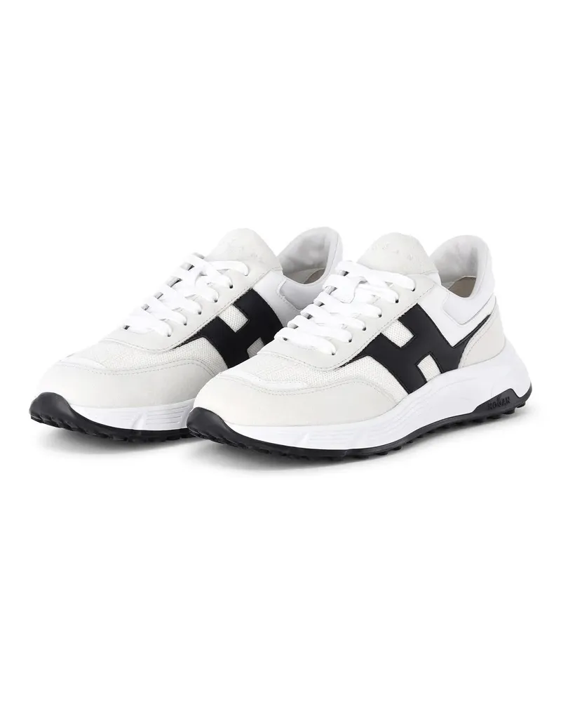 Hogan Low-Top Sneaker Sneaker aus Materialmix grau Grau