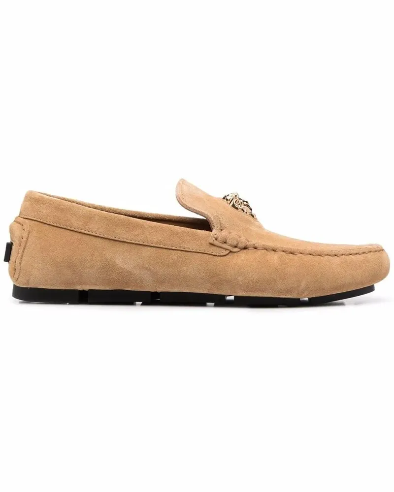 Versace Loafer Flat Shoes Sandgold goldfarben 