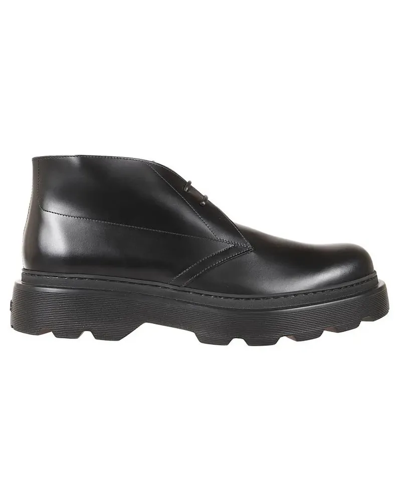 TOD'S Leather Shoes With Sole And Lace-Up Closure schwarz Schwarz
