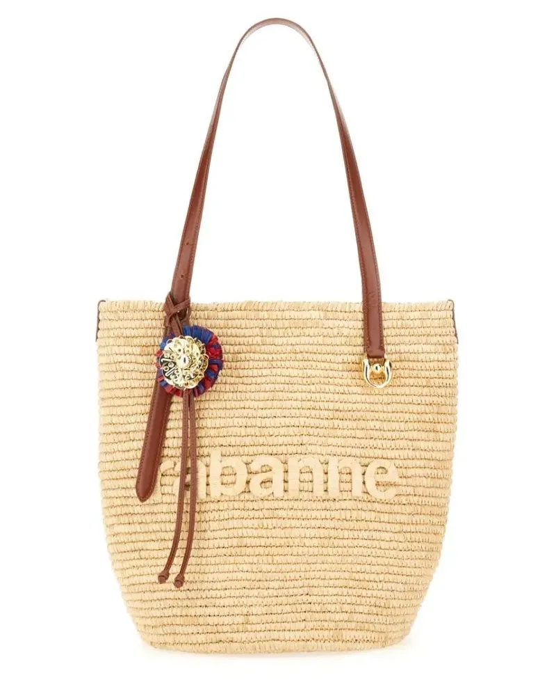 Paco Rabanne Shopper & Totes "Natural Raffia" Tote Bag beige Beige