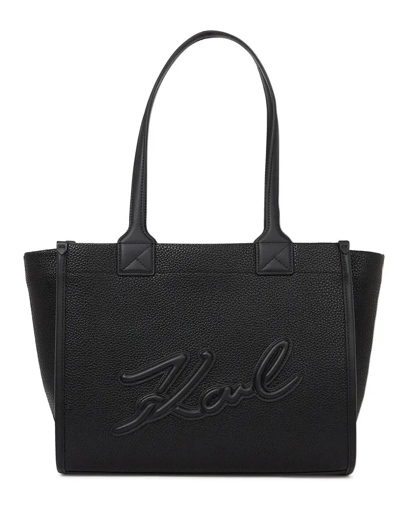Karl Lagerfeld Shopper K/Skuare mittelgroße genarbte Tote Bag schwarz Schwarz