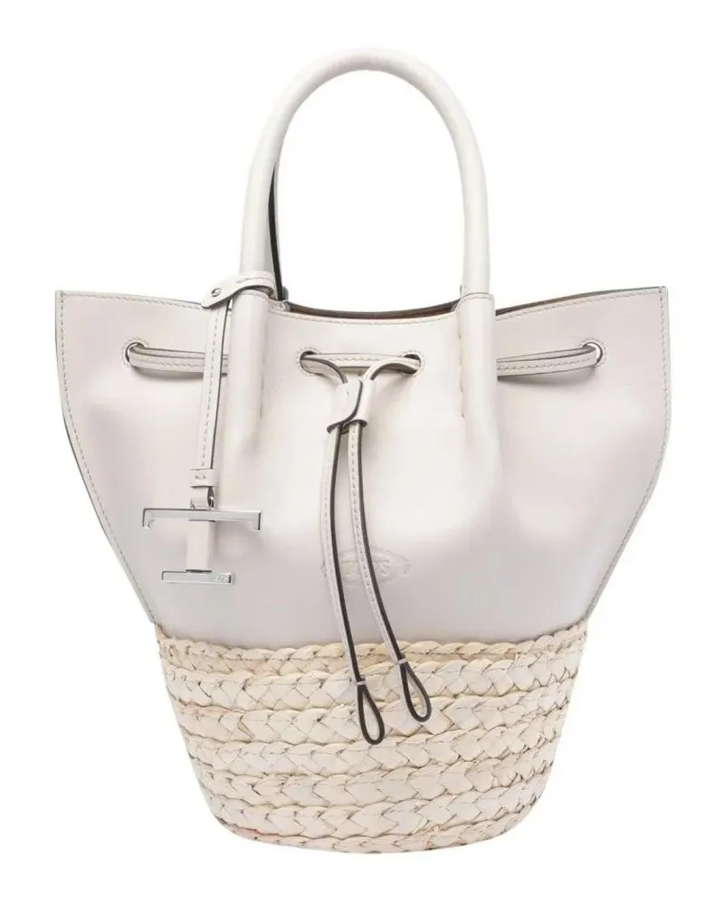 TOD'S Shopper & Totes Structured White Bag With Clean Minimalist Design weiß Weiß