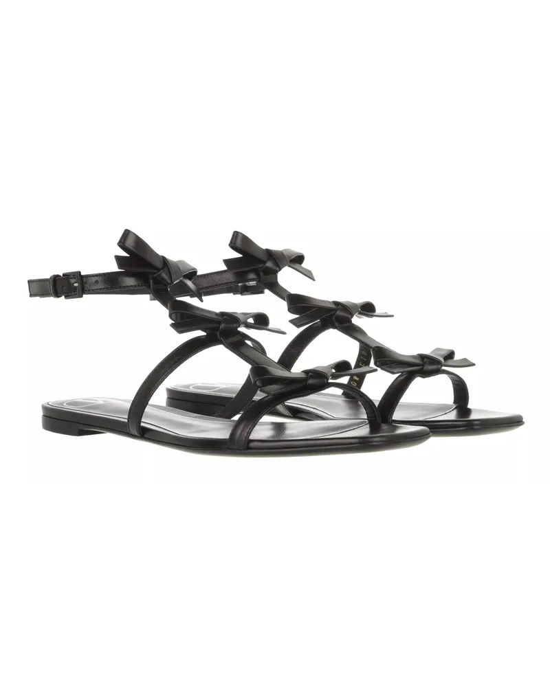 Valentino Garavani Sandalen French Bow Flat Sandals schwarz Schwarz
