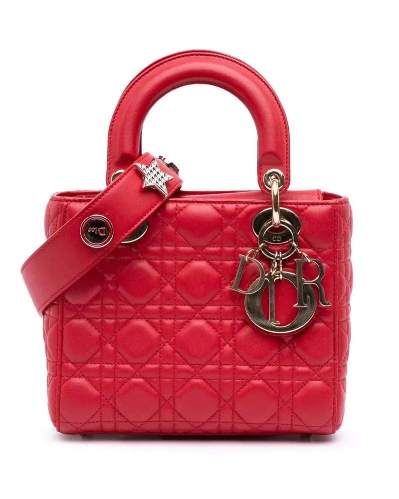 Dior Hobo Bags Small Lambskin Cannage My ABCDior Lady Dior rot Rot