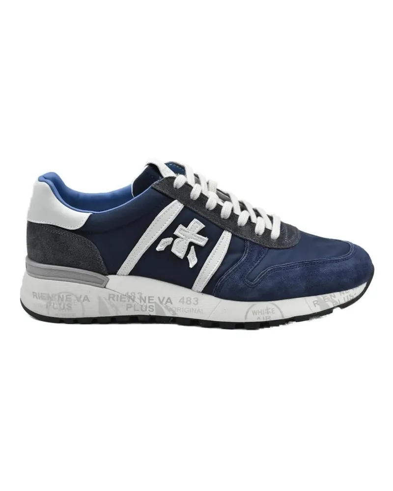 Premiata Low-Top Sneaker Blue Low-Top Sneakers With Iconic Logo blau Blau