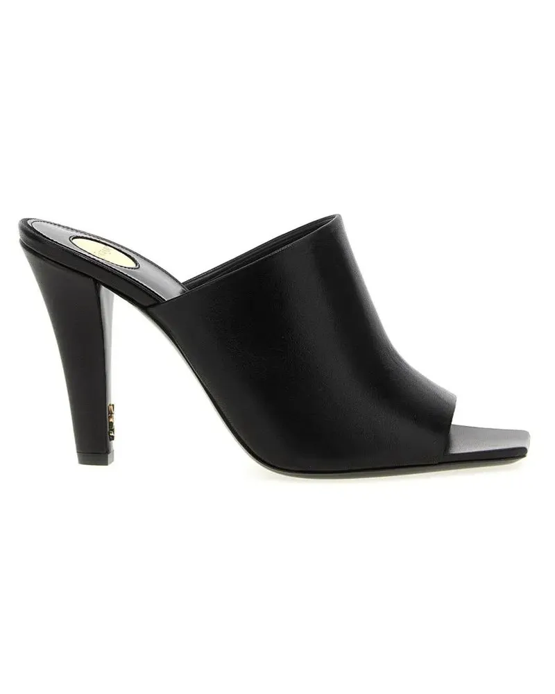 Saint Laurent Slipper & Pantoletten 'Jill' Mules schwarz Schwarz