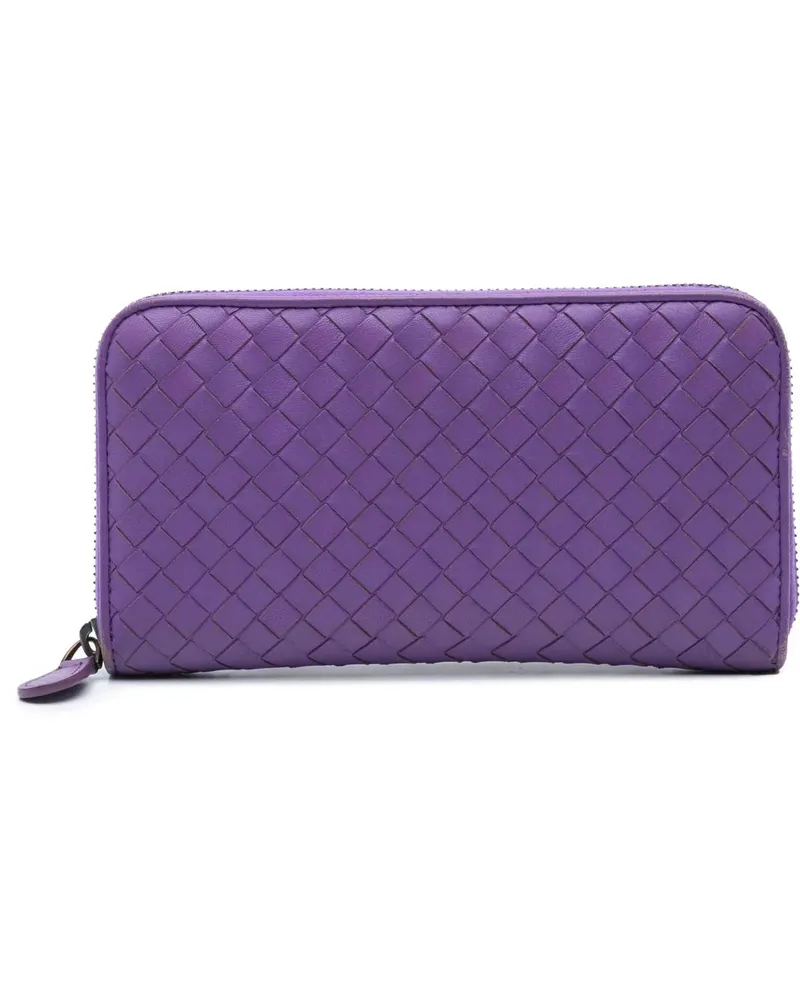 Bottega Veneta Portemonnaie Leather Intrecciato Zip Around Wallet orange Orange