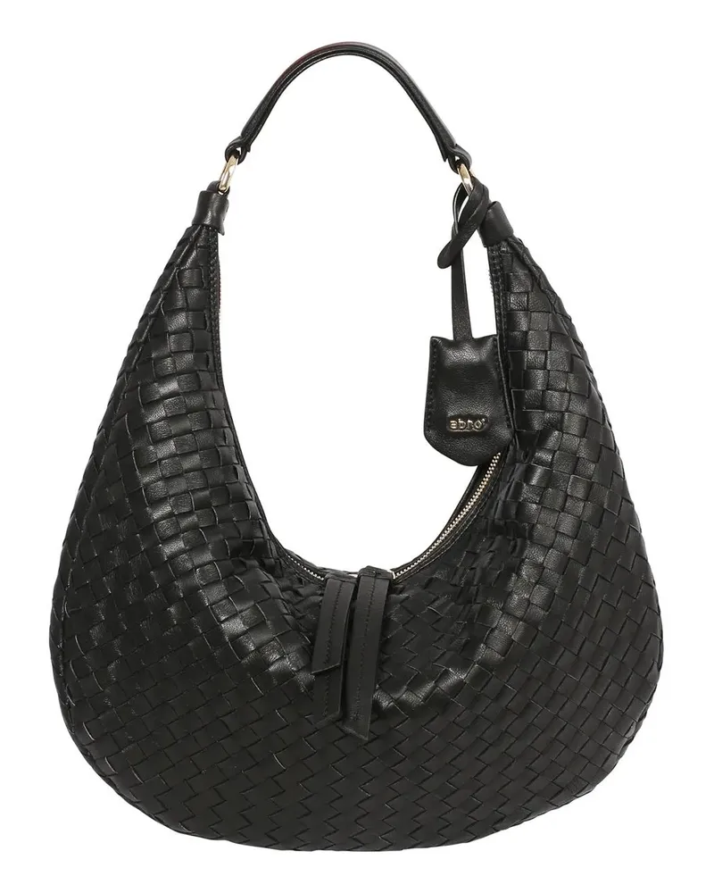 Abro Crossbody Bags Kleine Hobo Bag Nana aus Leder schwarz Schwarz
