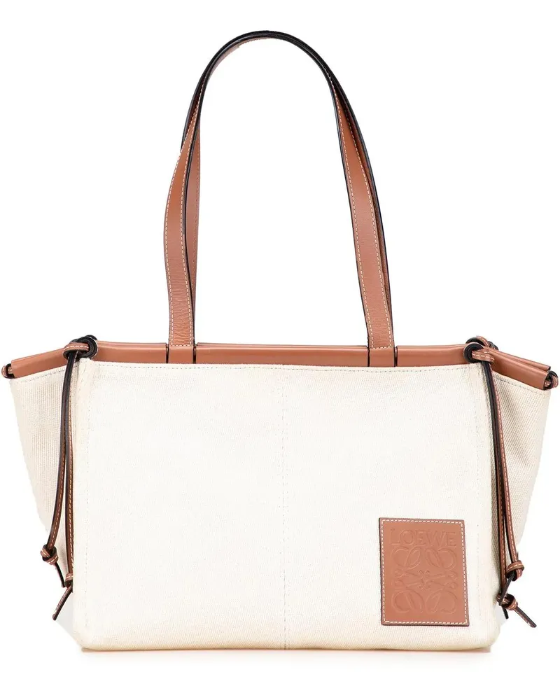 Loewe Shopper Small Canvas Cushion Tote braun Braun