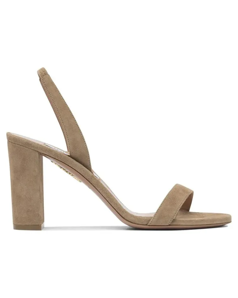 Aquazzura Sandalen Block Heel Sandals With Slingback Strap braun Braun