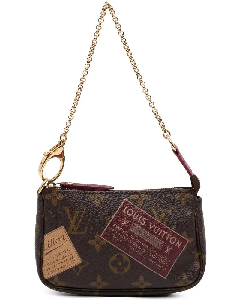 Louis Vuitton Crossbody Bags Monogram Trunks & Bags Mini Pochette Accessoires braun Braun