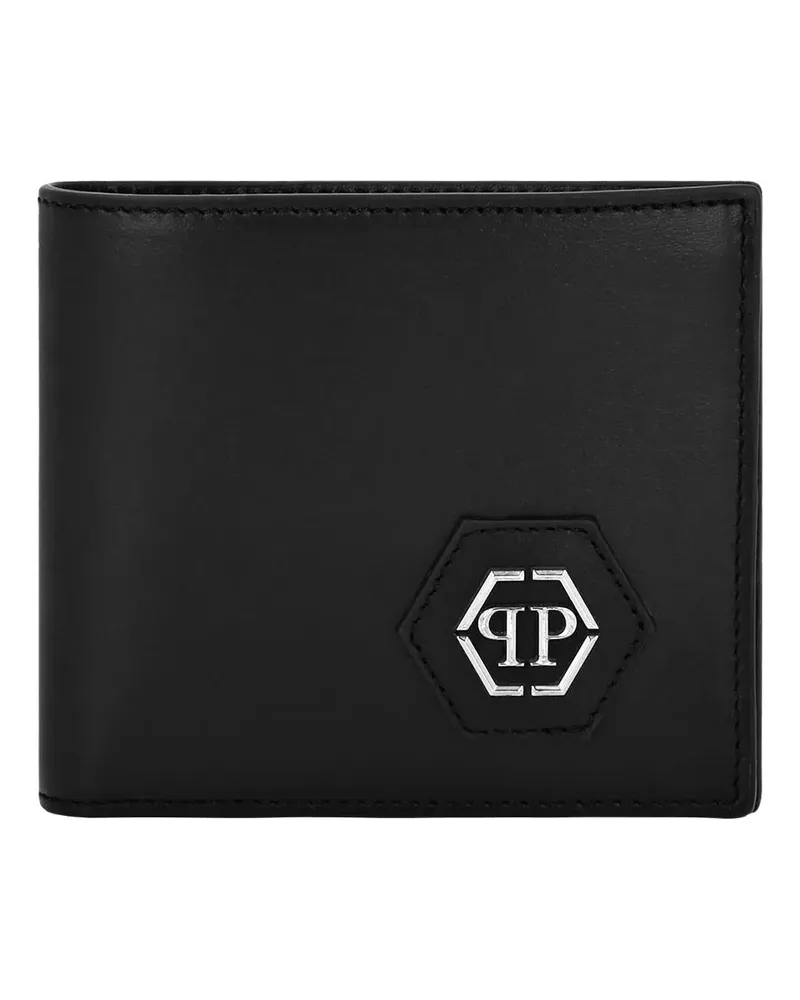 Philipp Plein Portemonnaies Geldbörse Hexagon schwarz Schwarz