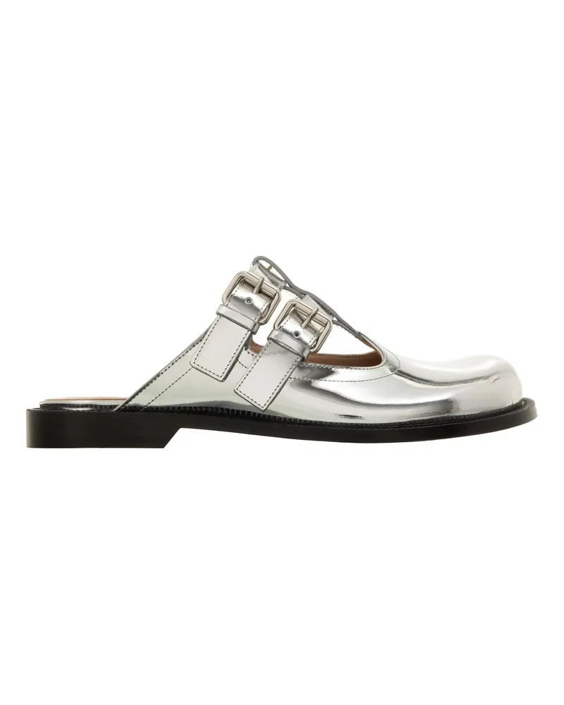Loewe Slipper & Pantoletten Flats Mule silberfarben 