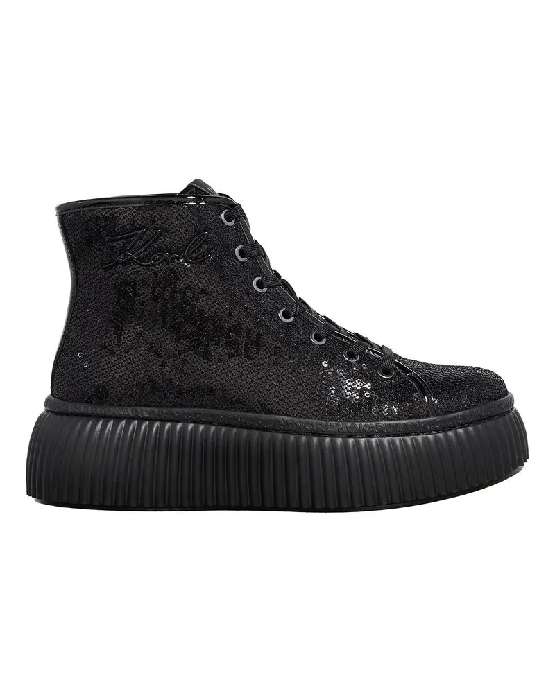 Karl Lagerfeld Sneaker Kreeper Lo Sparkle Mid Lace schwarz Schwarz