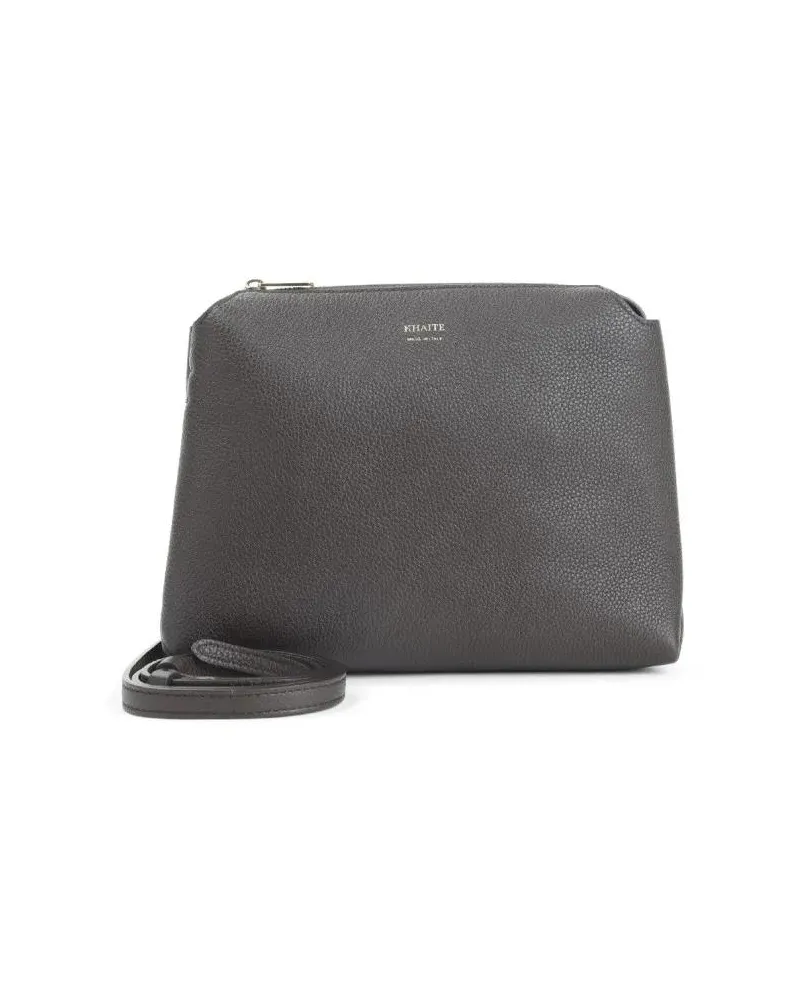 KHAITE Hobo Bags Structured Crossbody Bag In Textured Calf Leather grau Grau