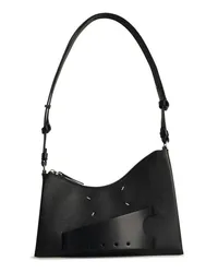 Maison Margiela Shopper Hobo' Black Embossed Leather Bag Schwarz