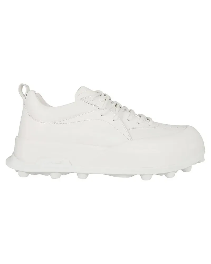 Jil Sander Low-Top Sneaker Porcelain White Calf Leather Sneakers weiß Weiß