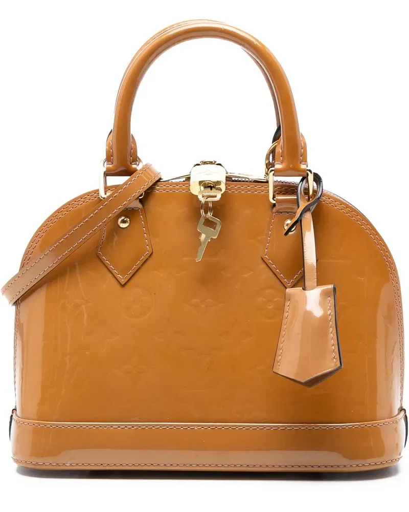 Louis Vuitton Hobo Bags Monogram Vernis Alma BB braun Braun