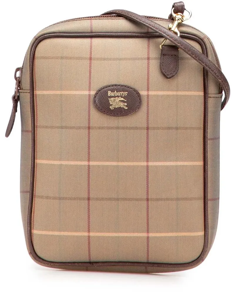 Burberry Hobo Bags Vintage Check Canvas Crossbody braun Braun