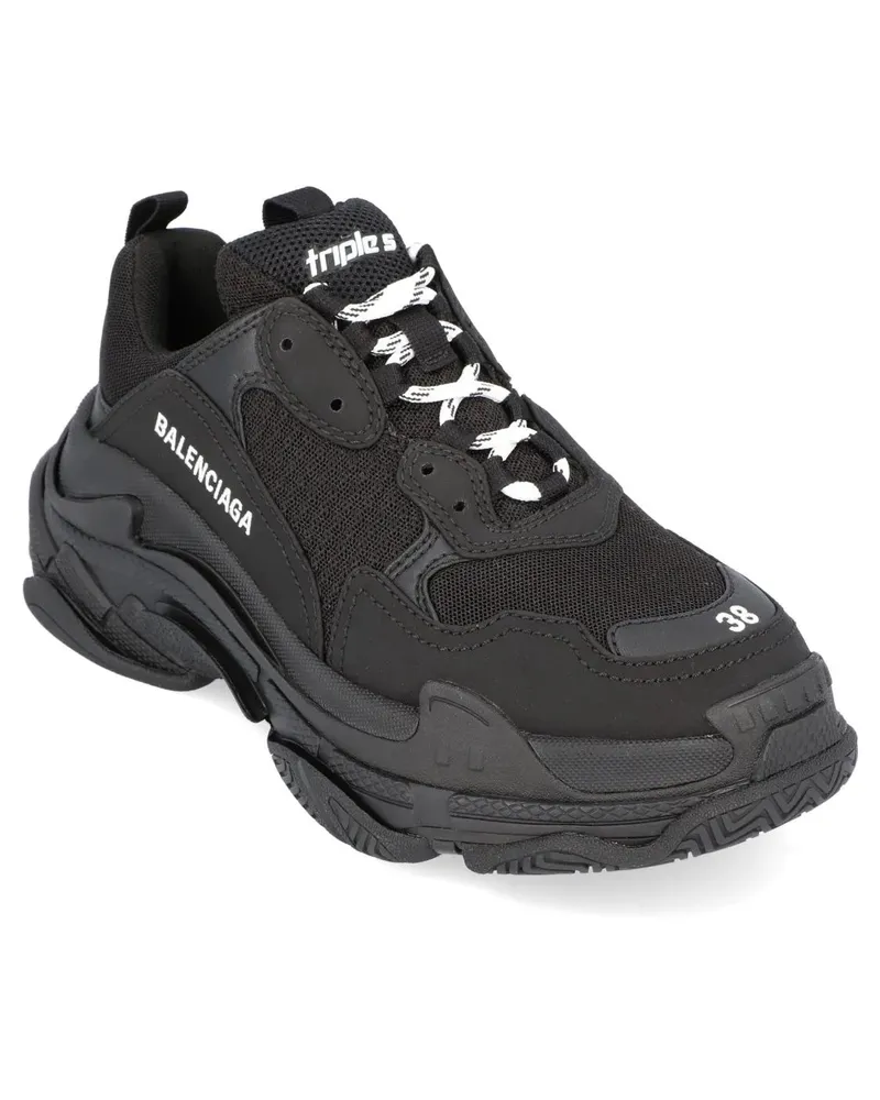Balenciaga Low-Top Sneaker Triple S Sneaker In Black Black schwarz Schwarz