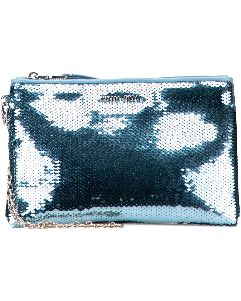 Miu Miu Clutches Sequin Clutch blau Blau