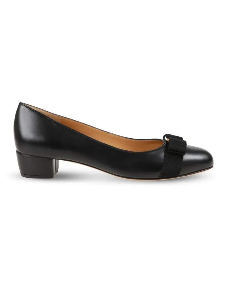 Ferragamo High-Heeled Pumps With Signature Bow Detail schwarz Schwarz
