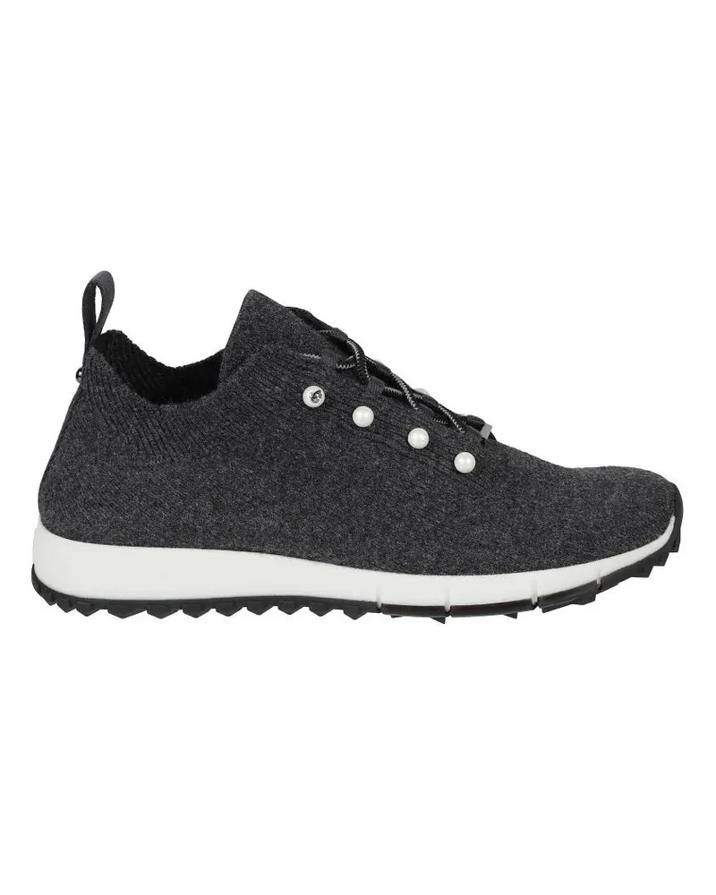 Jimmy Choo Low-Top Sneaker Knitted Sneakers With Pearl Accents schwarz Schwarz