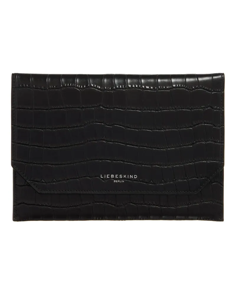 Liebeskind Clutches Lora Croco schwarz Schwarz