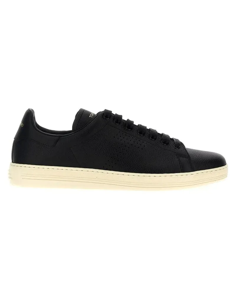 Tom Ford Low-Top Sneaker Logo Leather Sneakers schwarz Schwarz