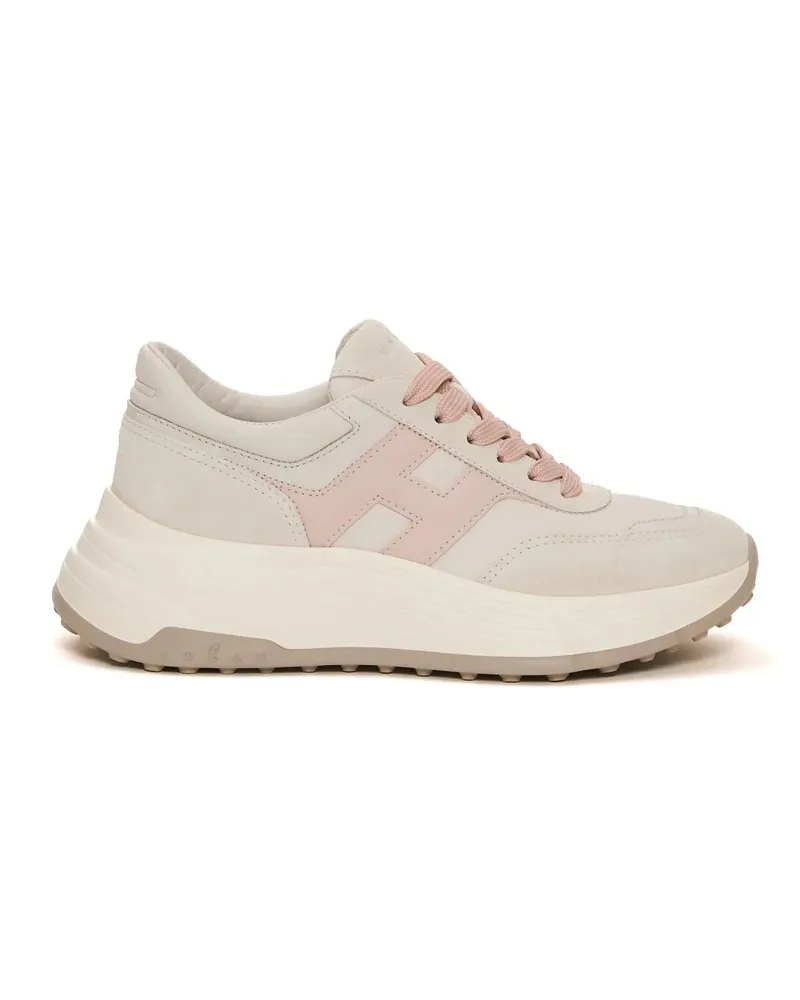 Hogan Low-Top Sneaker Hi Fi H Pink And Ivory Suede beige Beige