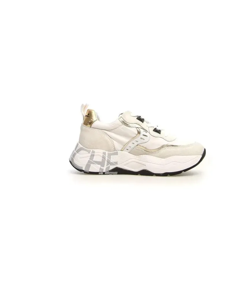 Voile Blanche Low-Top Sneaker Trekking-Inspired White Sneakers With Technical Fa beige Beige