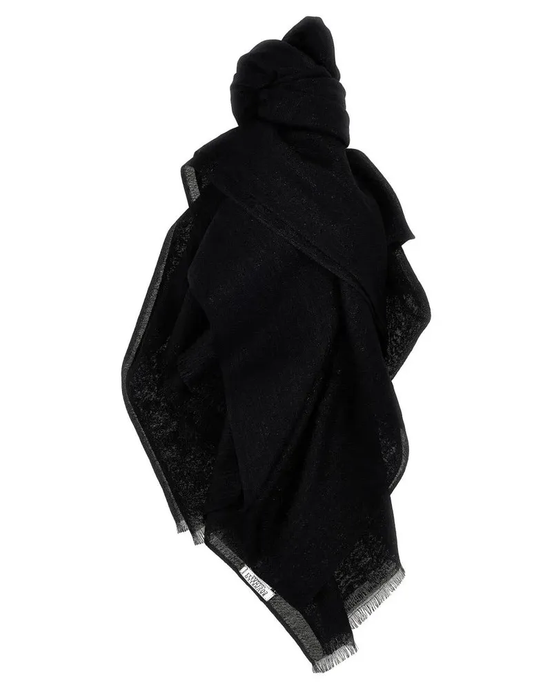 Brunello Cucinelli Tücher & Schals Lurex Cashmere Scarf schwarz Schwarz